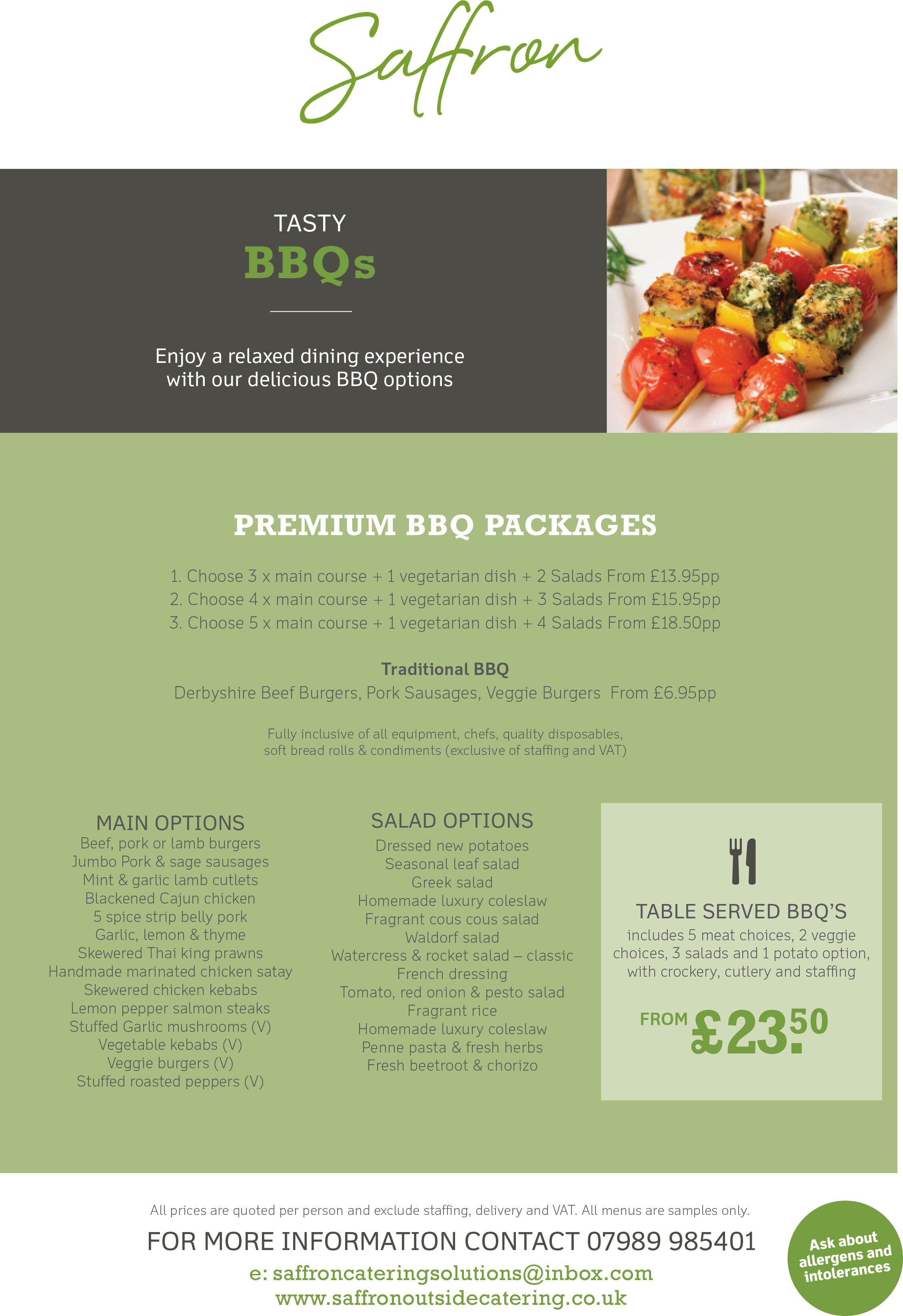 BBQ Menu BBQ Catering Menu